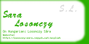 sara losonczy business card